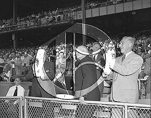 Warren Giles, Herbert Hoover and Ford Frick55N0170